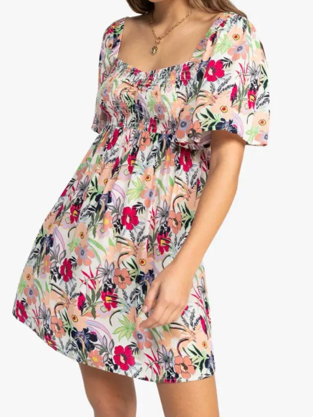 Roxy Golden Dawn Ash Rose Mini Dress